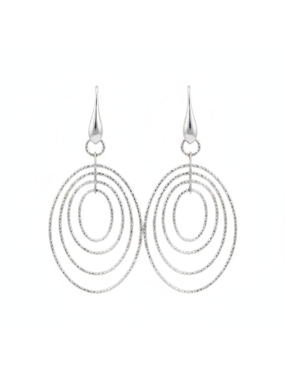 Italian Crafted 925 Silver Dangle Earrings